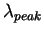 $\displaystyle \lambda_{peak}$